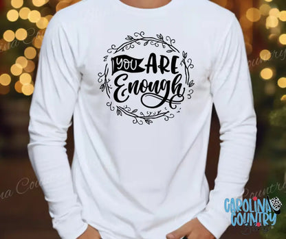 You Are Enough – Multi Small / White Long Sleeve Shirt