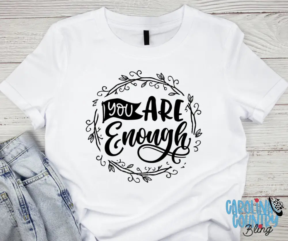 You Are Enough – Multi Small / White Short Sleeve Shirt