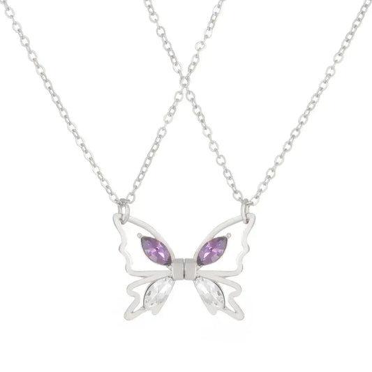 You Complete Me Purple Necklace