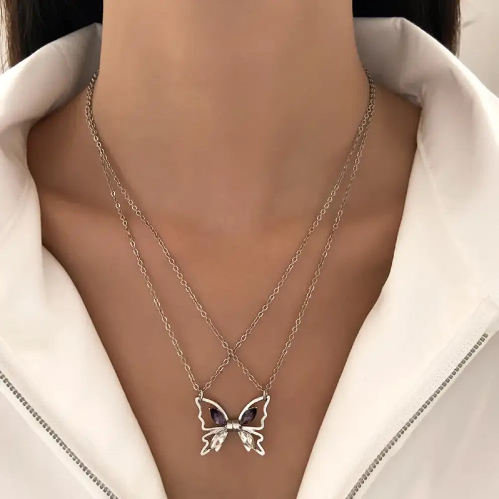 You Complete Me Purple Necklace
