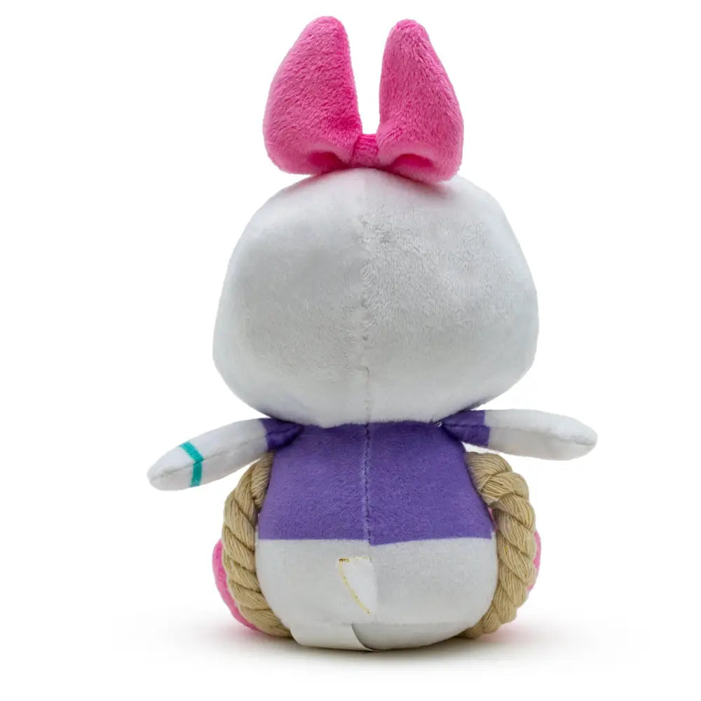 Dog Toy Squeaker Plush with Rope - Disney Daisy Duck Chibi Sitting Pose Dog Toy Squeaky Plush