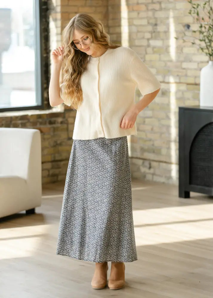 Zadie Ivory Short Sleeve Button Cardigan - IC Layering Essentials