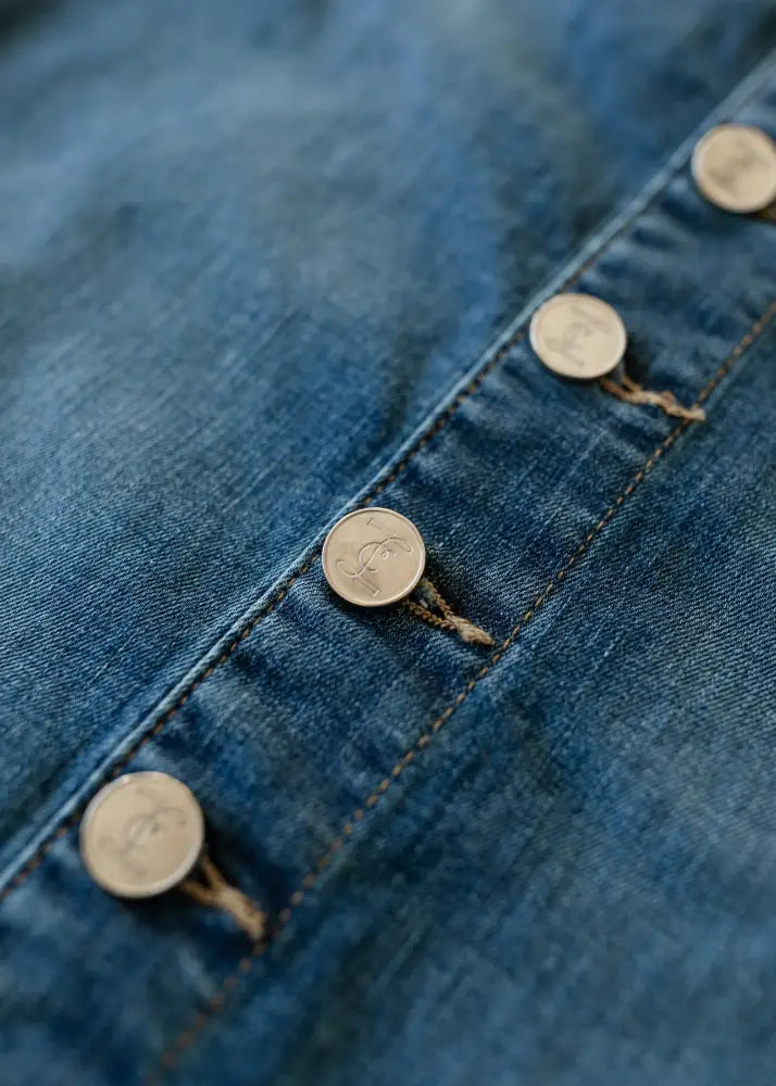 Zana Front Button Denim Midi Skirt - FINAL SALE - IC Skirts