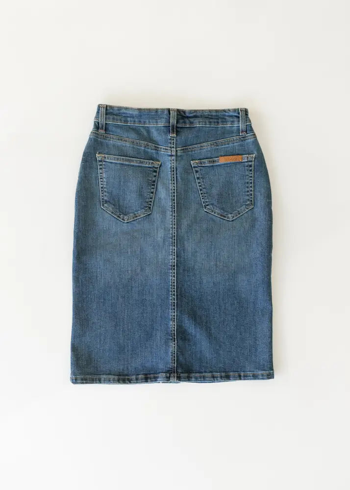 Zana Front Button Denim Midi Skirt - FINAL SALE - IC Skirts
