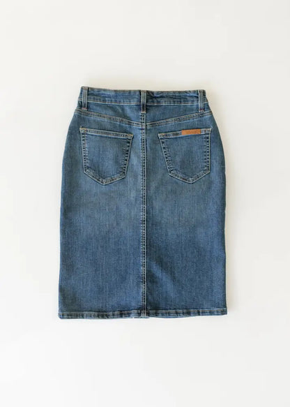 Zana Front Button Denim Midi Skirt - FINAL SALE - IC Skirts