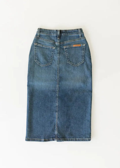 Zana Front Button Denim Midi Skirt - FINAL SALE - IC Skirts